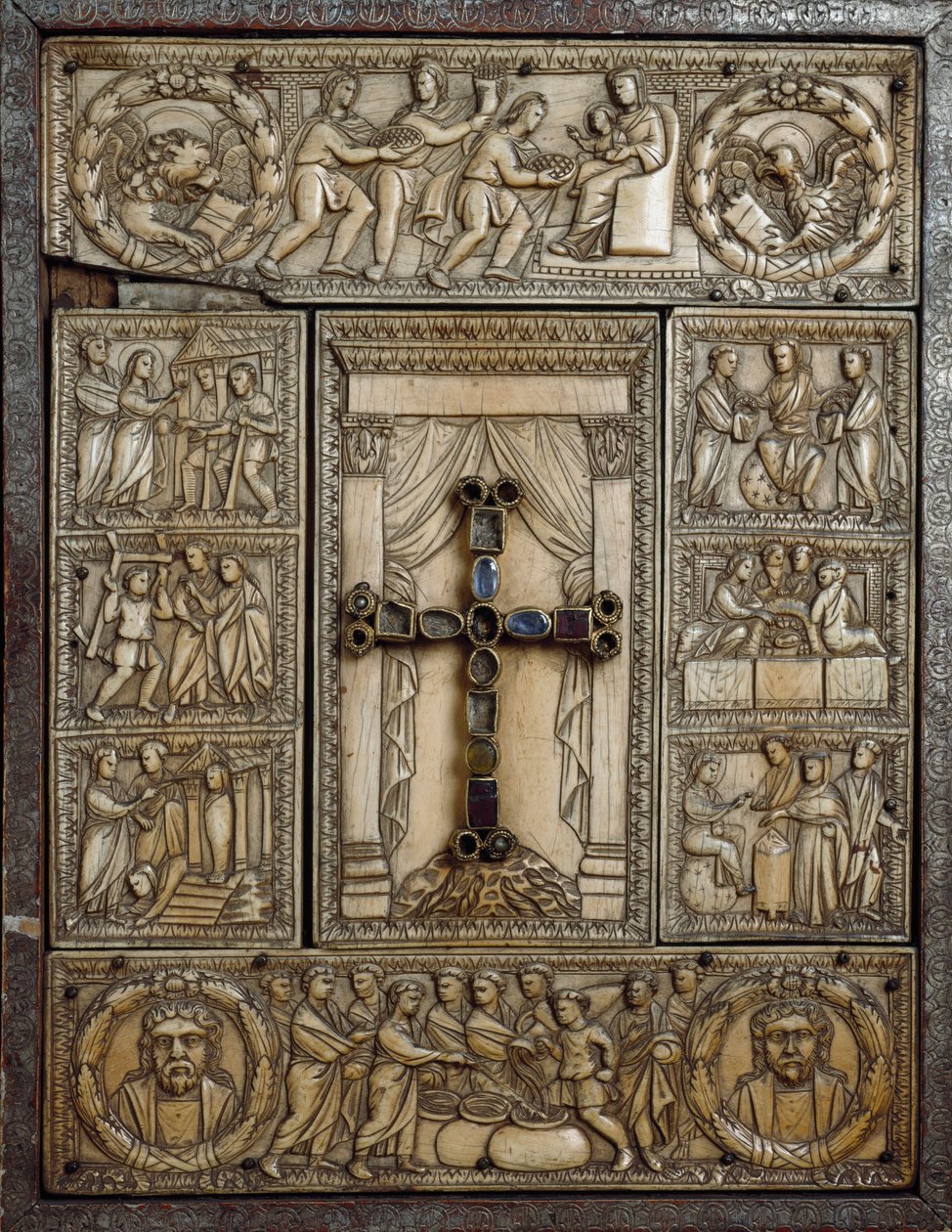 Evangelical Cover Known as Dyptic of the Five Parts by Italian School