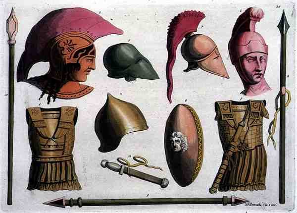 Examples of Etruscan Arms and Armour, from 