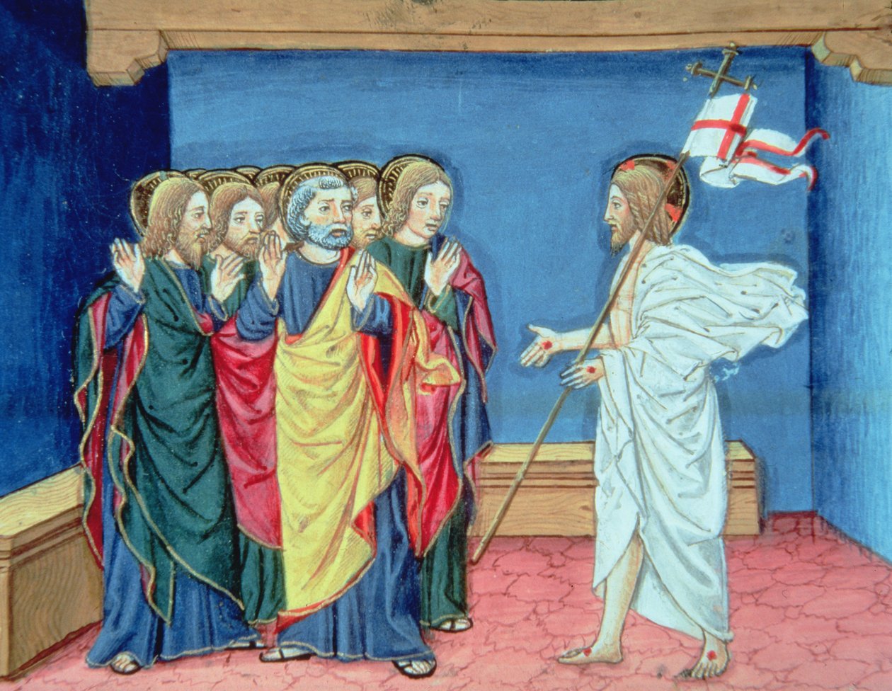 The Resurrected Christ Shows the Disciples His Hands and the Wound in His Side by Italian School
