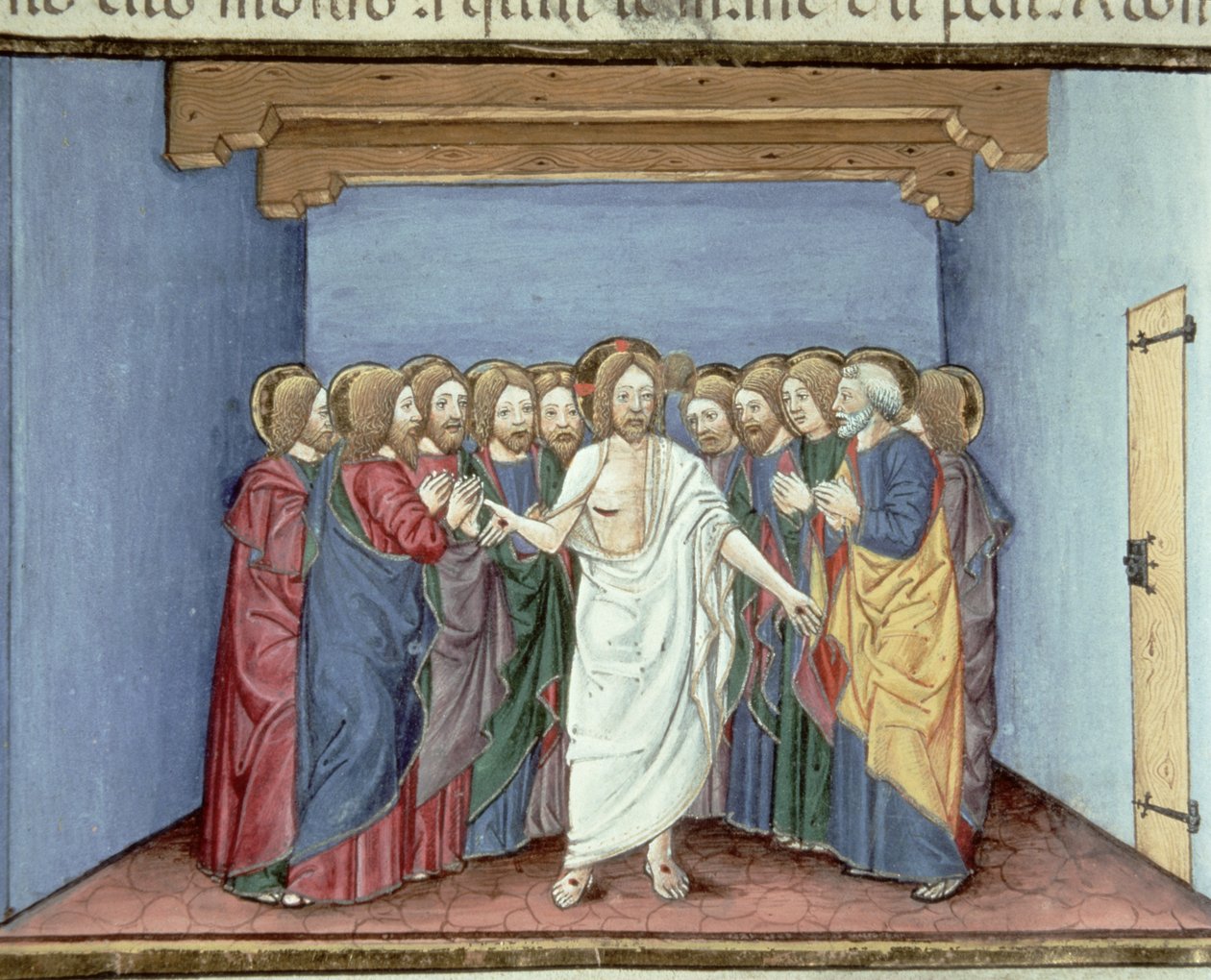 Jesus Appears to the Disciples Gathered Under One Roof for Fear of the Judges by Italian School
