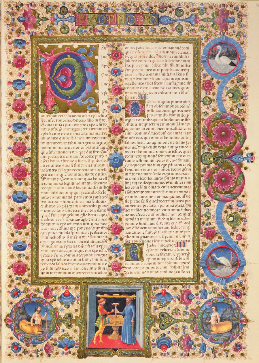 Letter from St. Paul to Timothy, from the Borso d