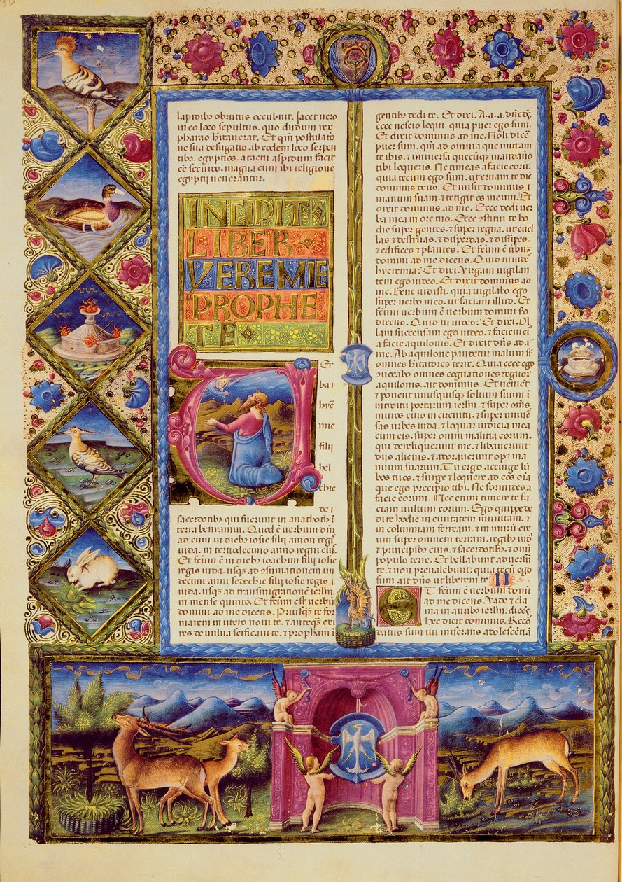 Opening of the Book of Jeremiah, from the Borso d