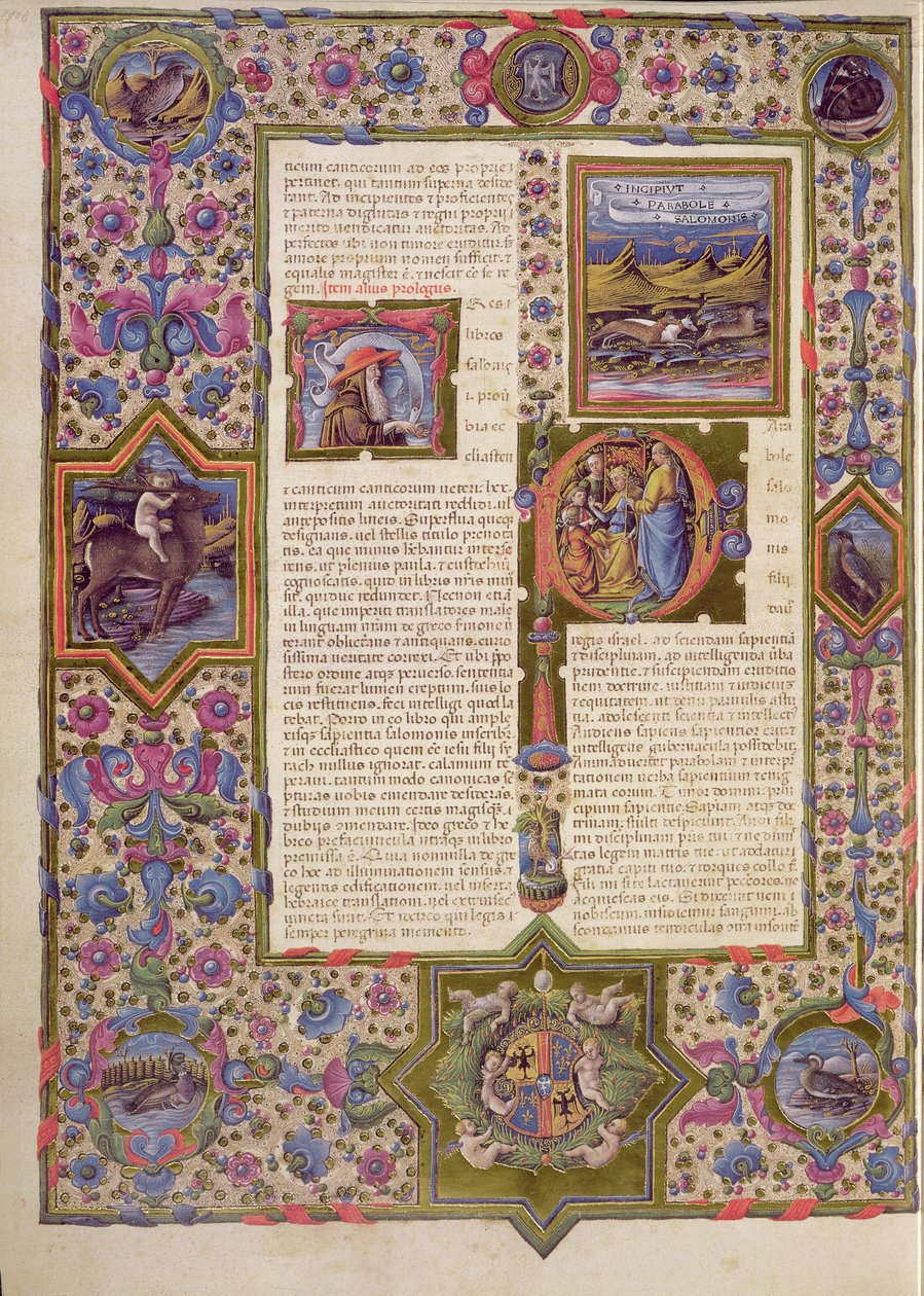 Opening to the Book of Solomon, from the Borso d