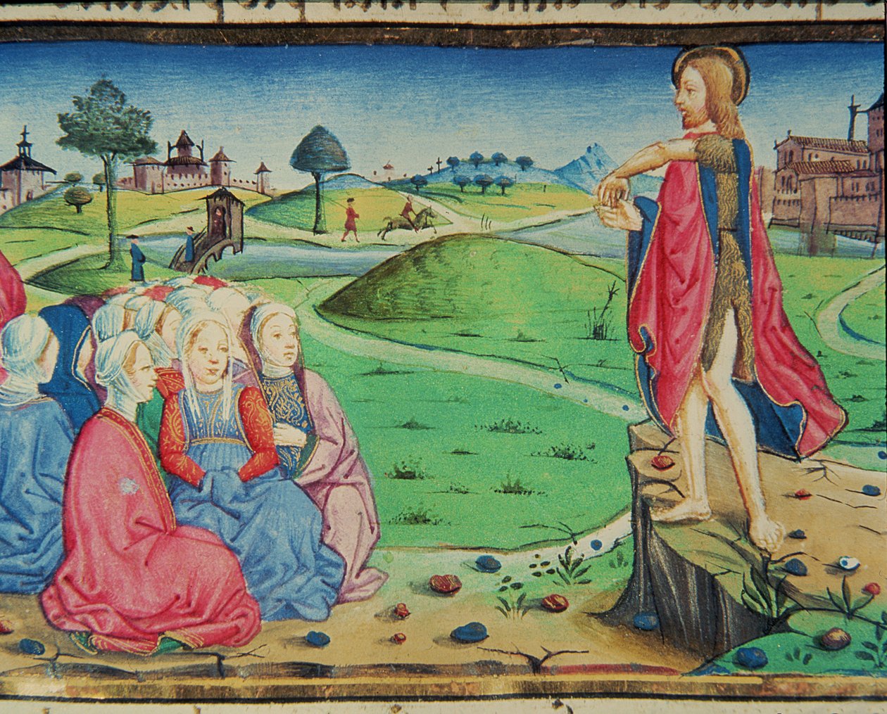 St. John the Baptist Preaches and Baptizes by Italian School
