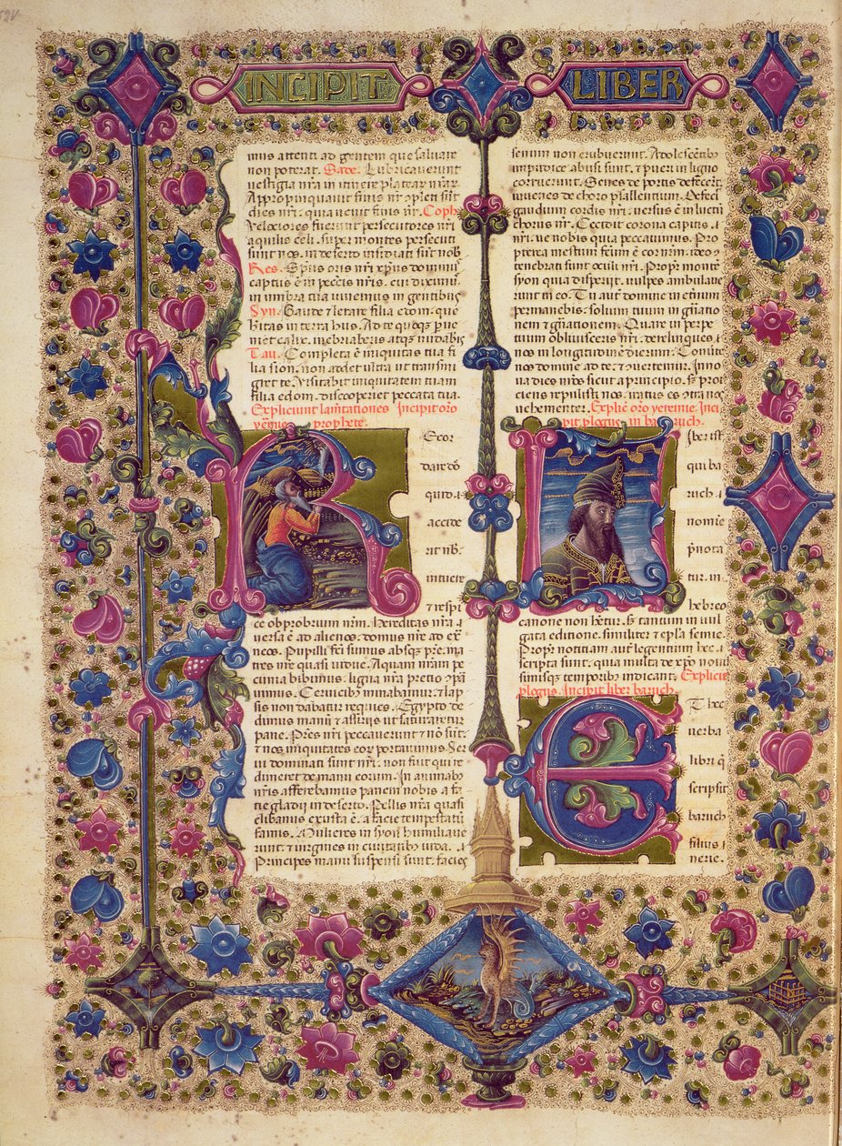 Opening to the Book of the Prophet Baruch, from the Borso d