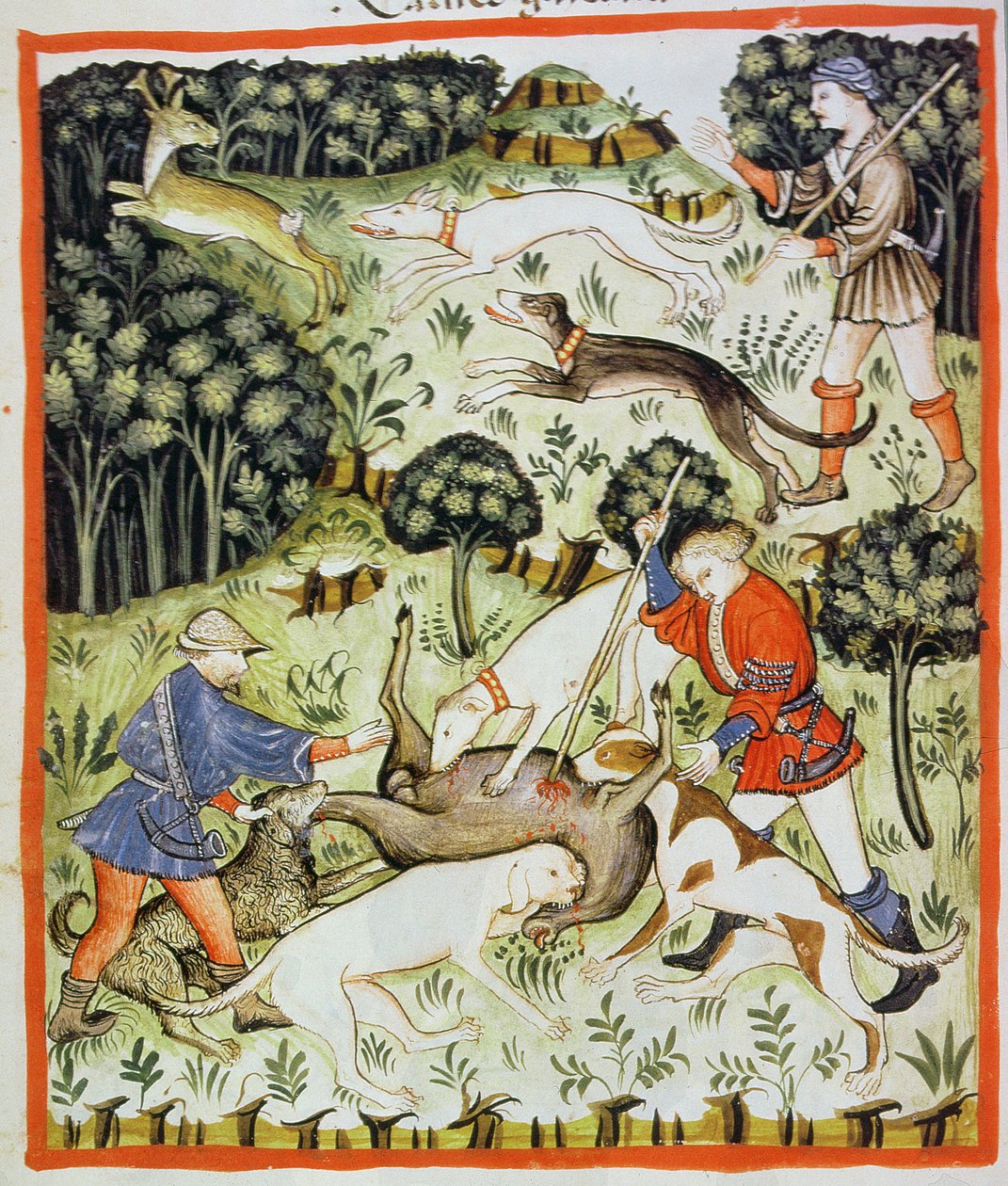 Hunting Gazelle, illustration from Tacuinum Sanitatis Codex Vindobonensis by Italian School