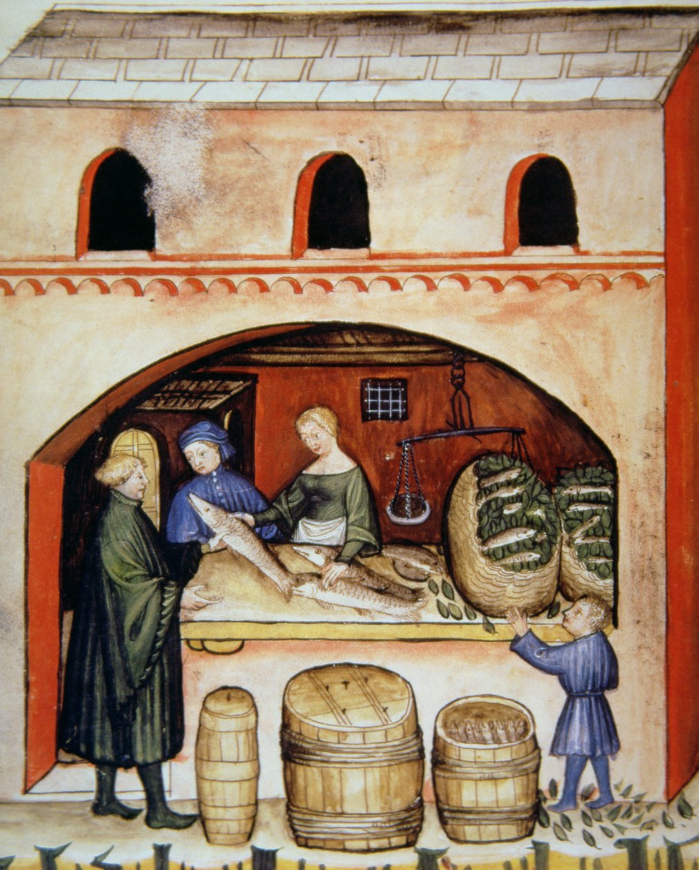Salted Fish (illustration from Tacuinum Sanitatis Codex Vindobonensis) by Italian School