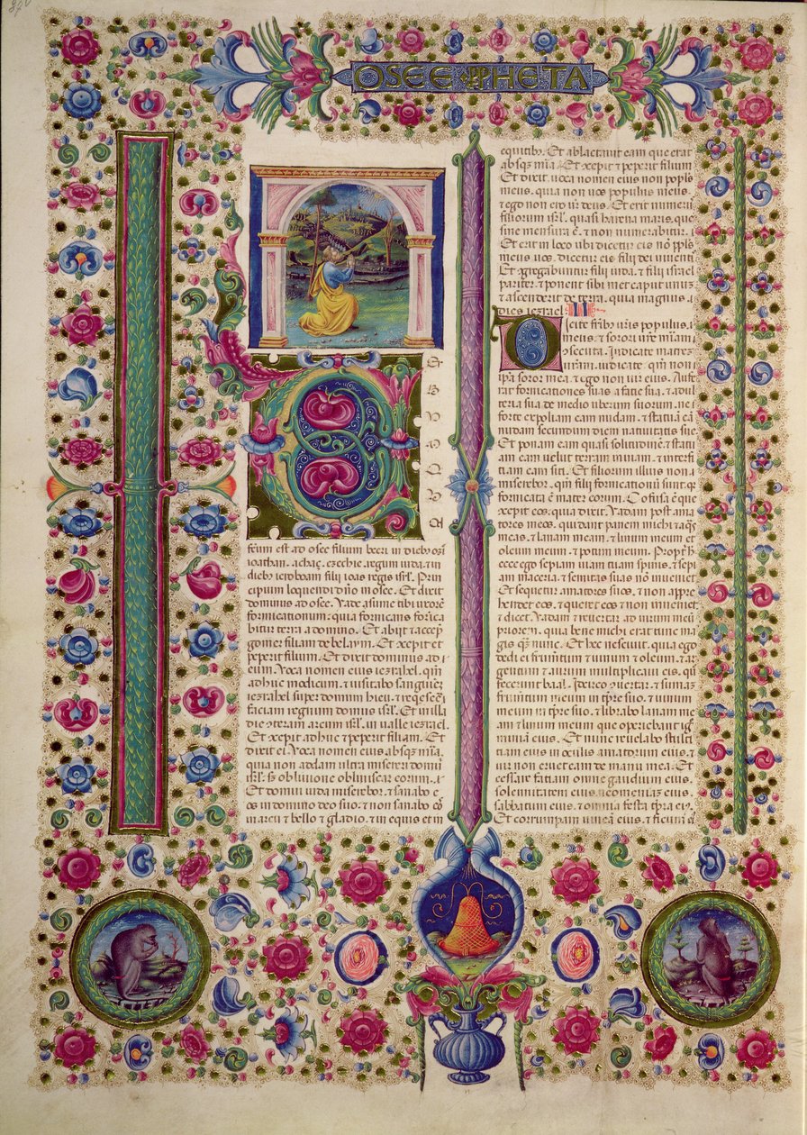 Opening of the Book of the Prophet Hosea, from the Borso d