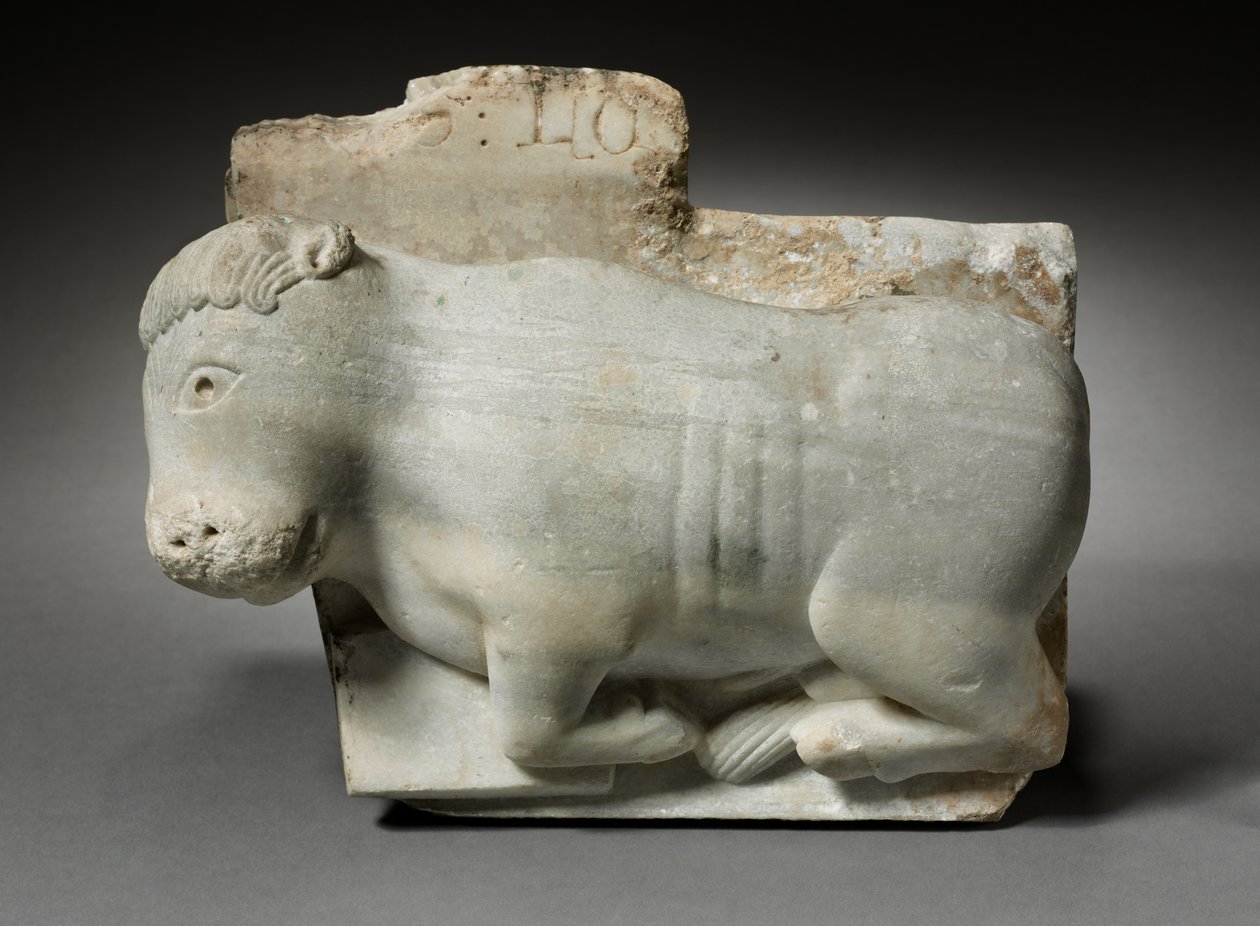 Fragment of a Capital with the Ox of Saint Luke by Italian School