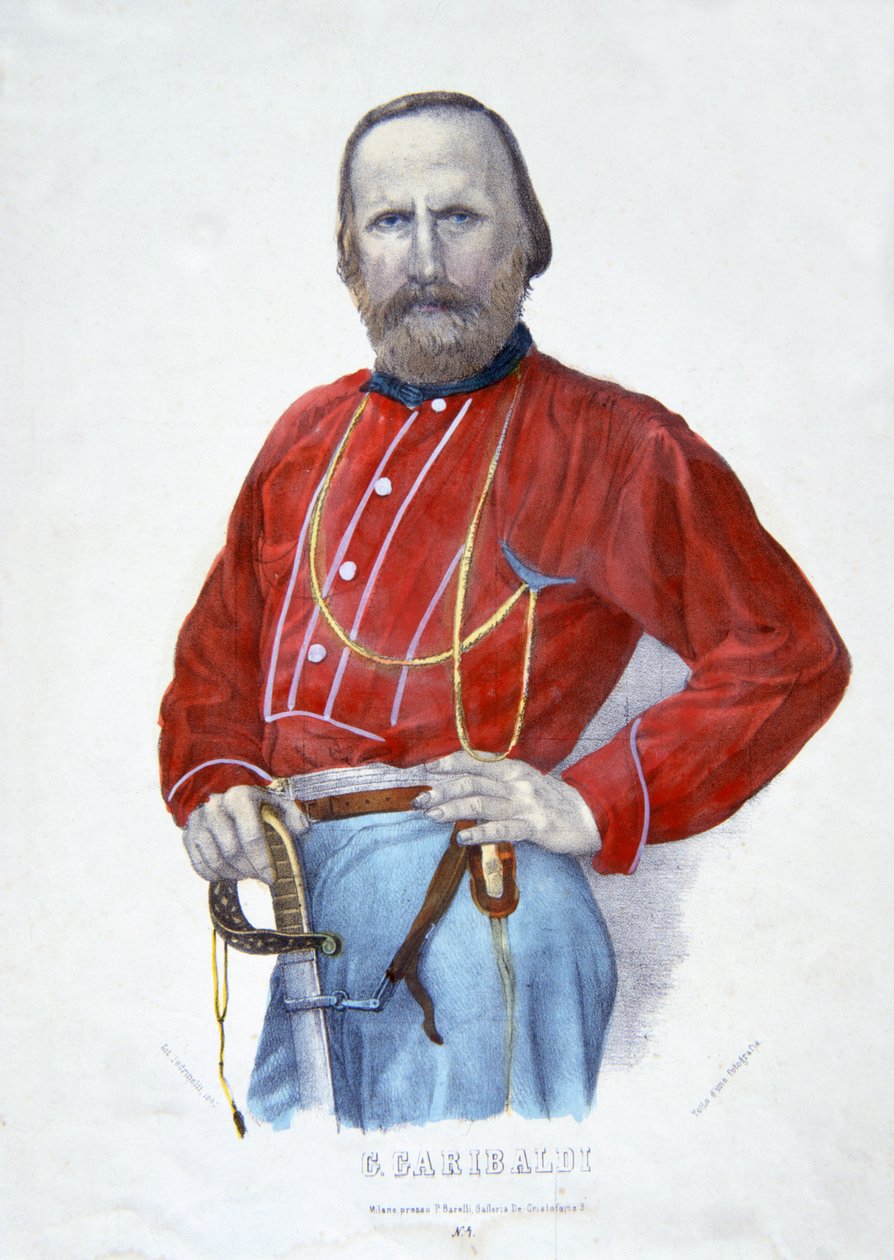Garibaldi, illustration from The History of Italy by Italian School