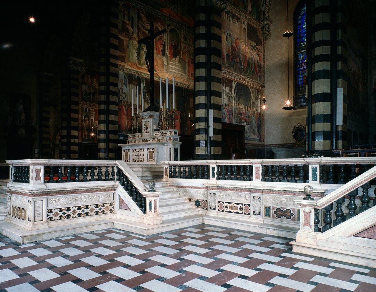 Interior View of the Cathedral Santo Stefano de Prato by Italian School