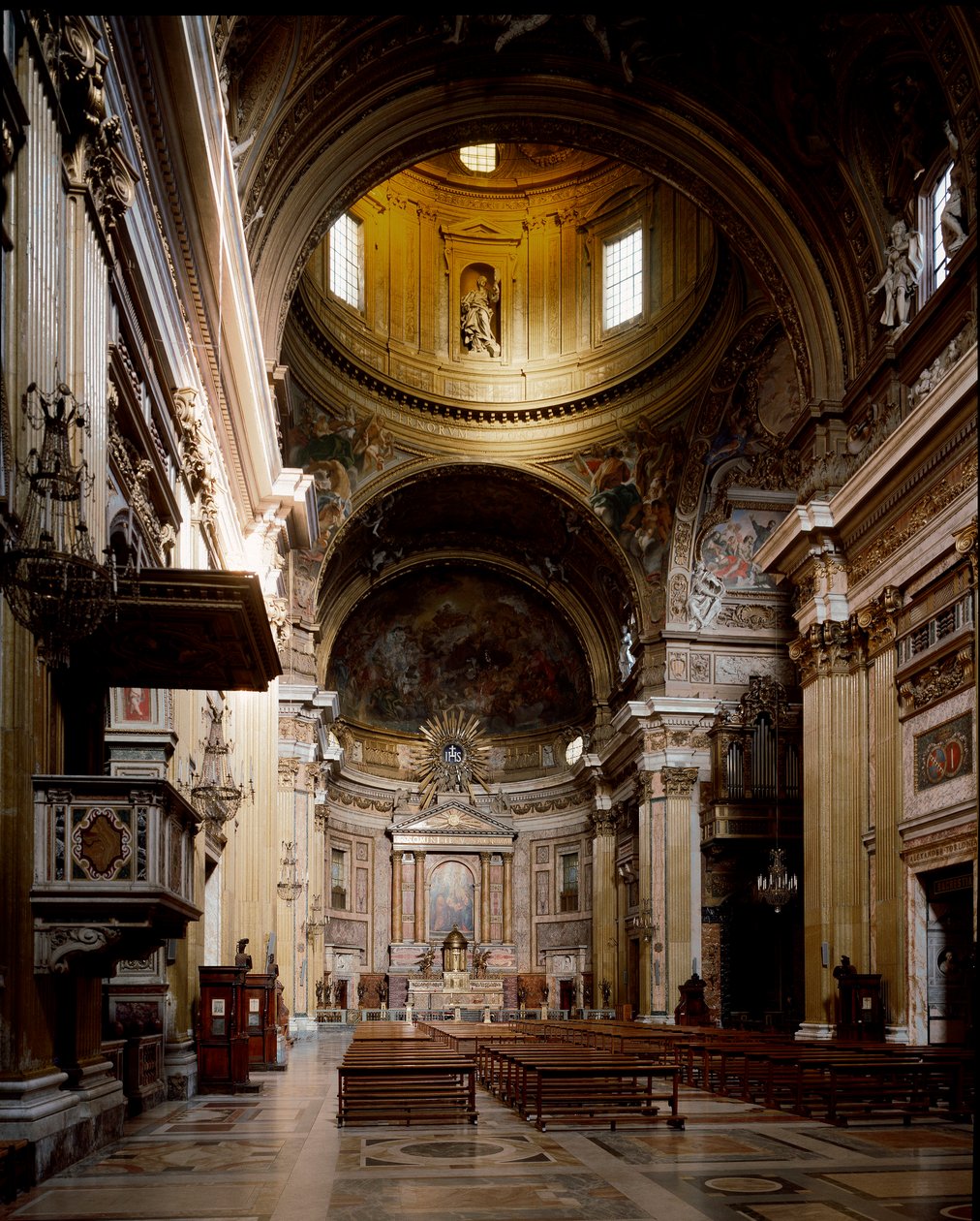 Internal View of the Jesuite Church of Gesu by Italian School