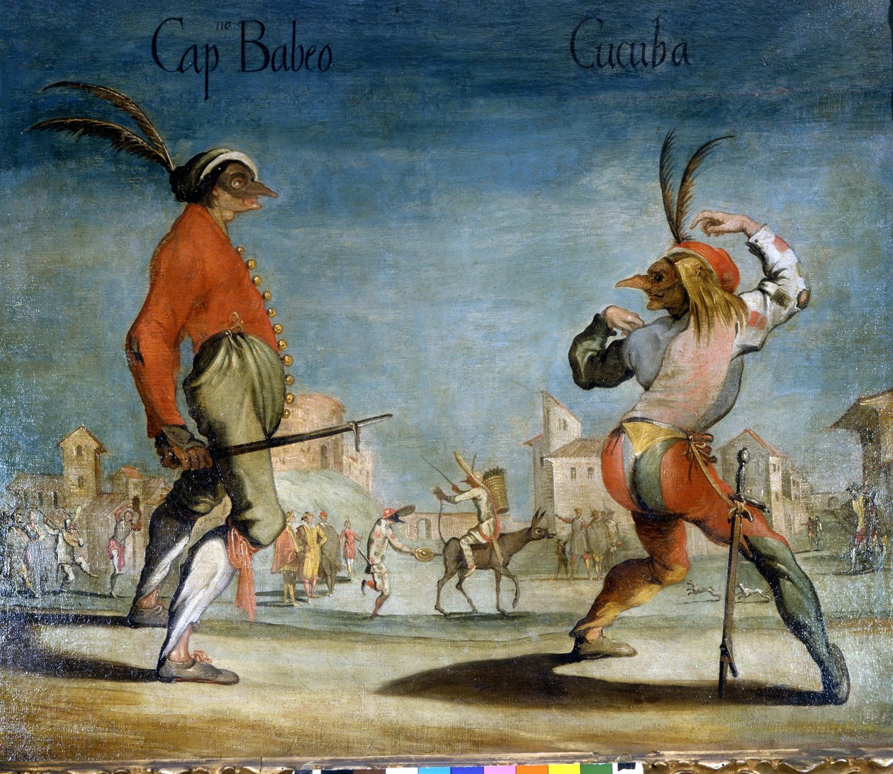 Italian masks from the Commedia dell'Arte: Captain Babbeo