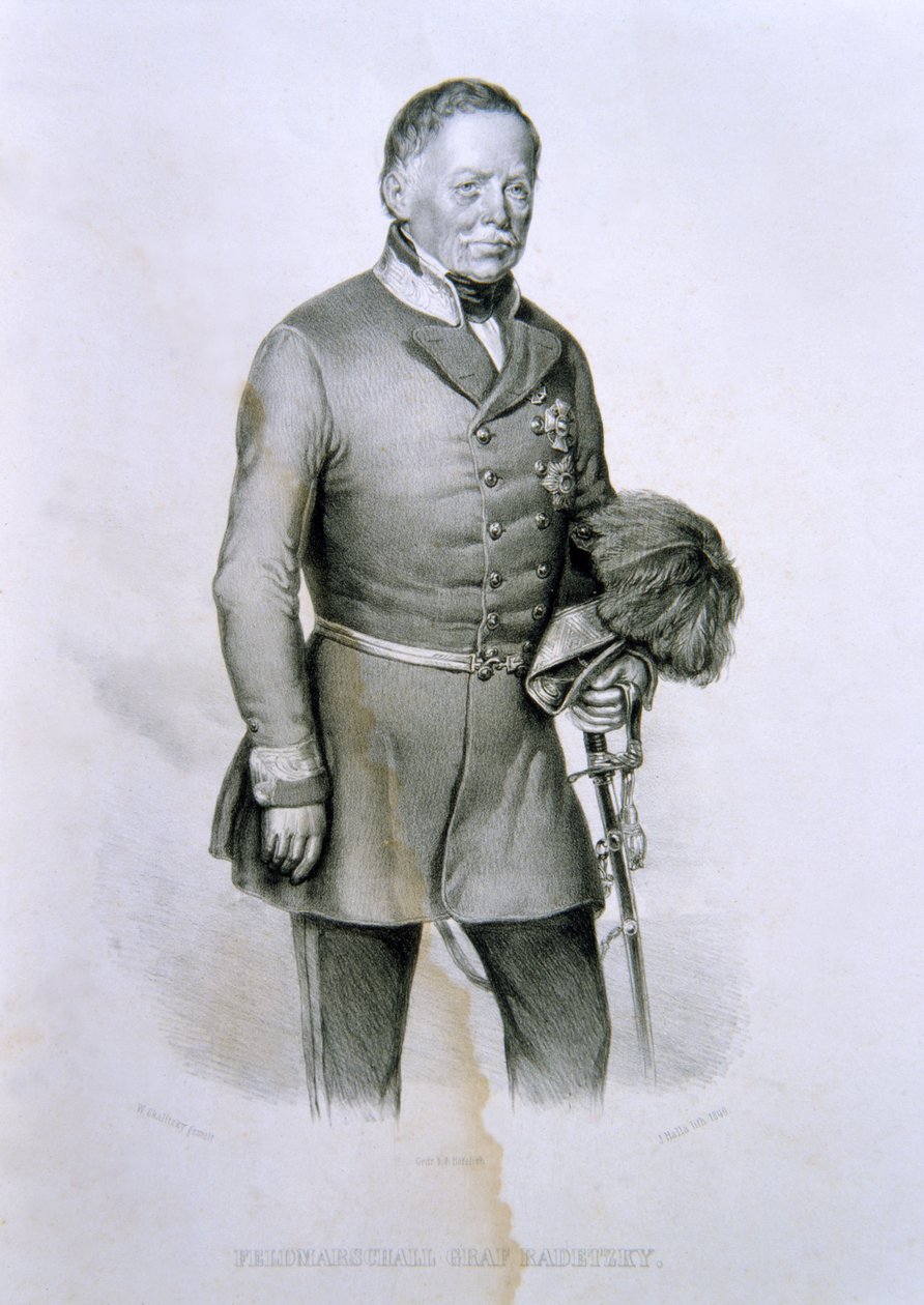 Maresciallo Radetzky Graff, illustration from The History of Italy by Italian School