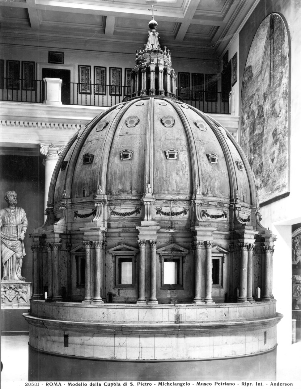 Model of the dome of St. Peters, designed by Michelangelo and built by Giacomo della Porta in 1588-90 by Italian School