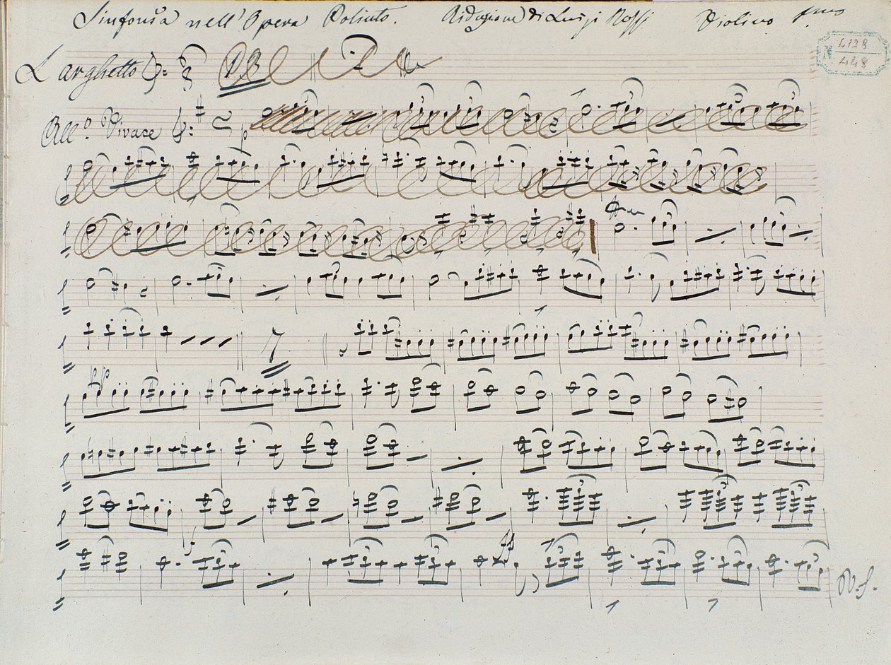 Musical Score for Poliuto by Donizetti by Italian School