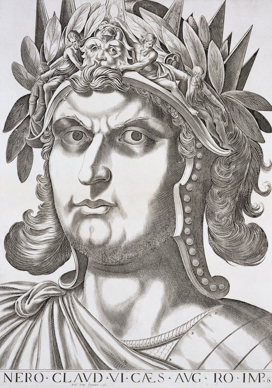 Nero Caesar (37-68 AD), 1596 by Italian School