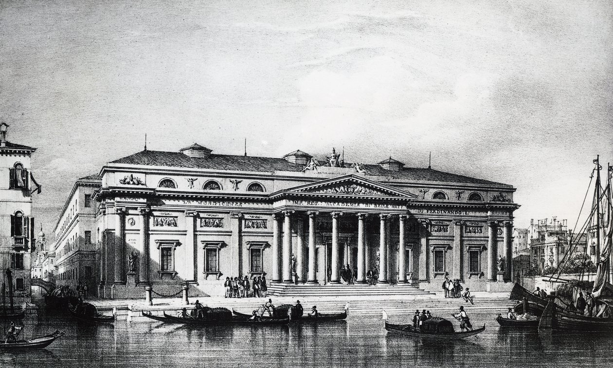 Nineteenth-century project for Academy of Fine Arts of Venice, engraving, Italy 19th century by Italian School