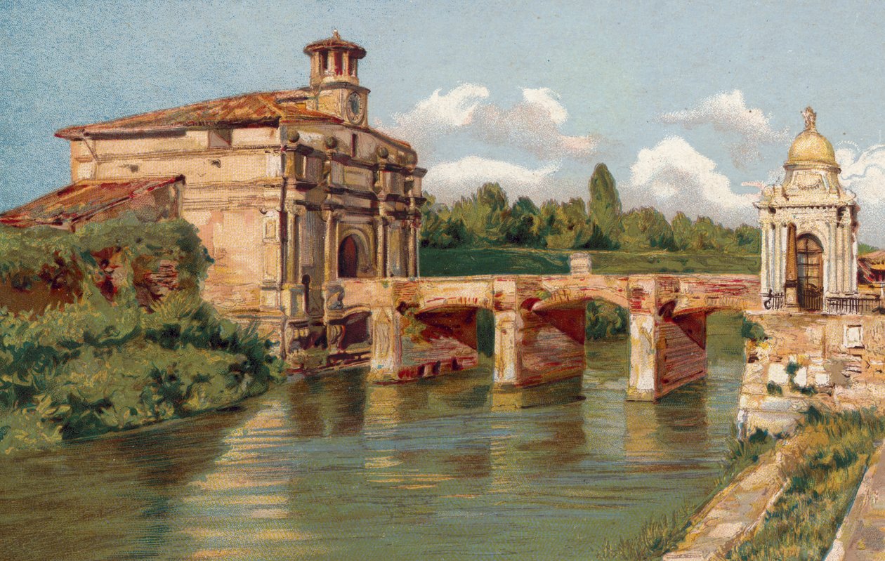 Padua: Porta Venezia and Bridge over Bacchiglione by Italian School