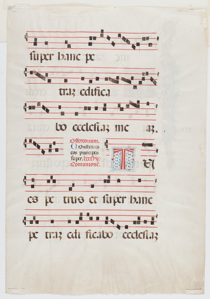 Page from a Missal or Choir Book, Northern Italy, first half of the 15th century by Italian School