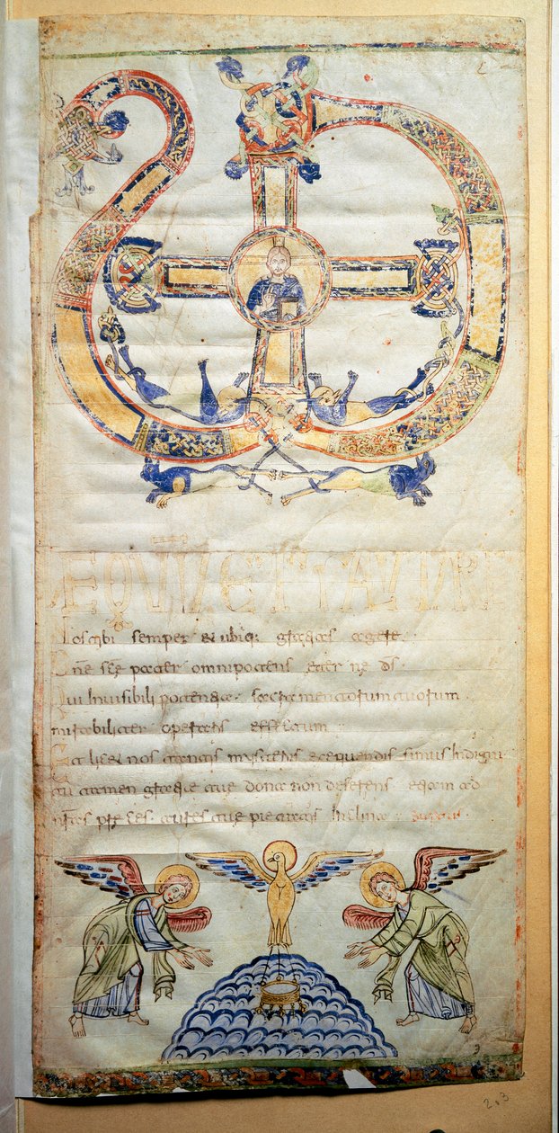 Page of a Pontifical Containing Prayers and Ceremonies by Italian School