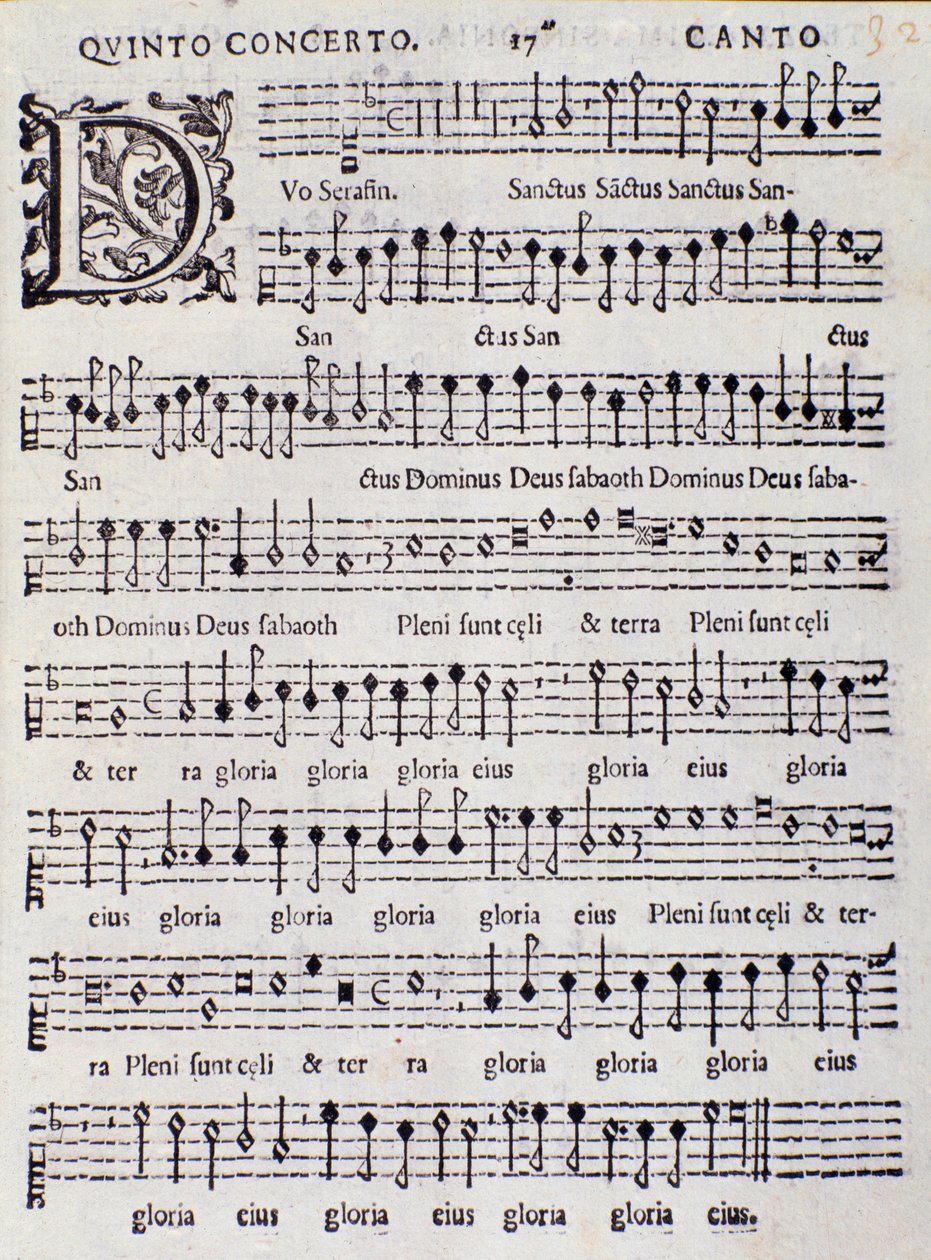 Page of musical score of Concerto 5 in 