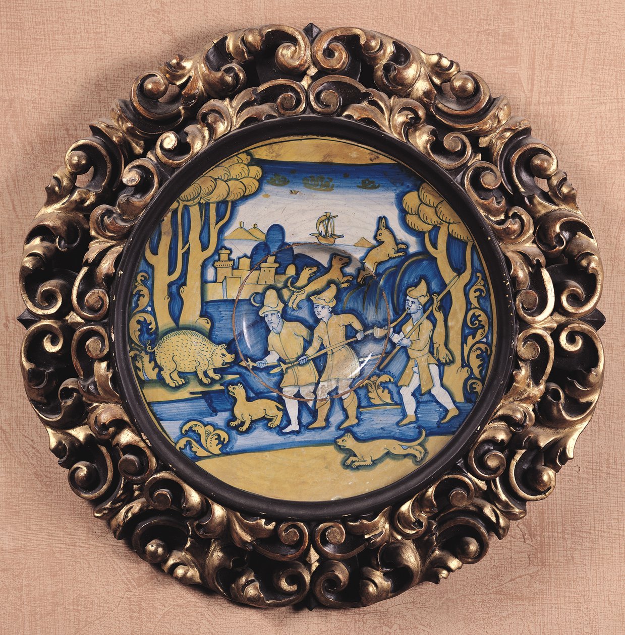 Plate decorated with a hunting scene, Deruta Workshop by Italian School