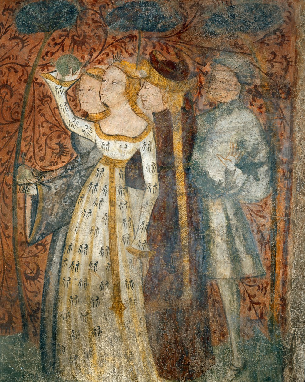 Playing a ball game, (detail) from Scenes of a tournament and courtly life from the Casa d