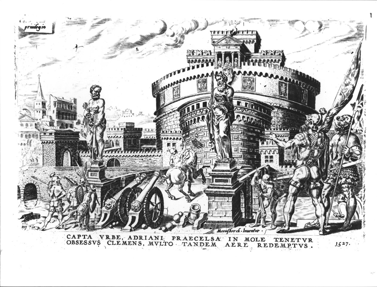 Pope Clement VII is Held Besieged by Charles V High in Hadrian