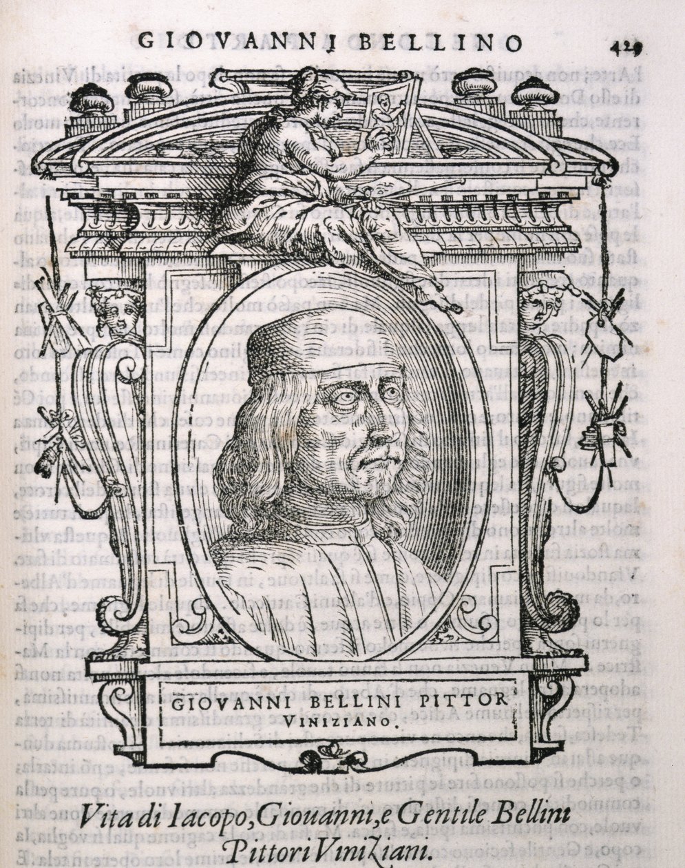 Portrait of Giovanni Bellini from Vasari