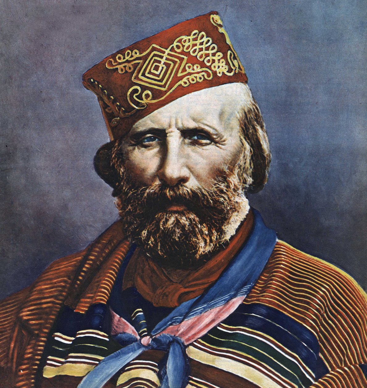 Portrait of Giuseppe Garibaldi (1807-1882), Italian politician. by Italian School