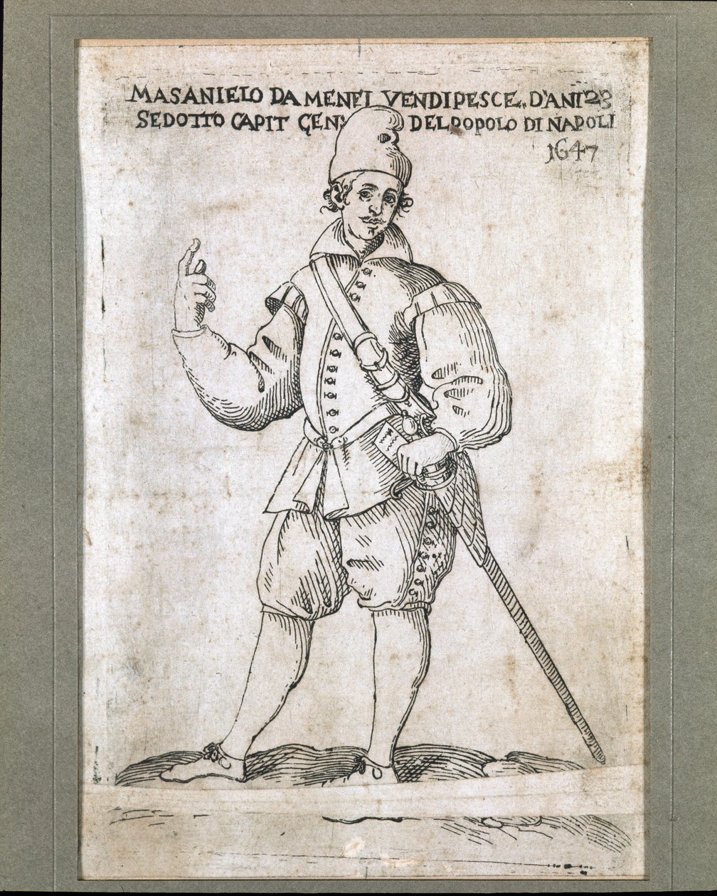 Portrait of the Neapolitan fisherman and revolutionary Masaniello (1623-1647) by Italian School