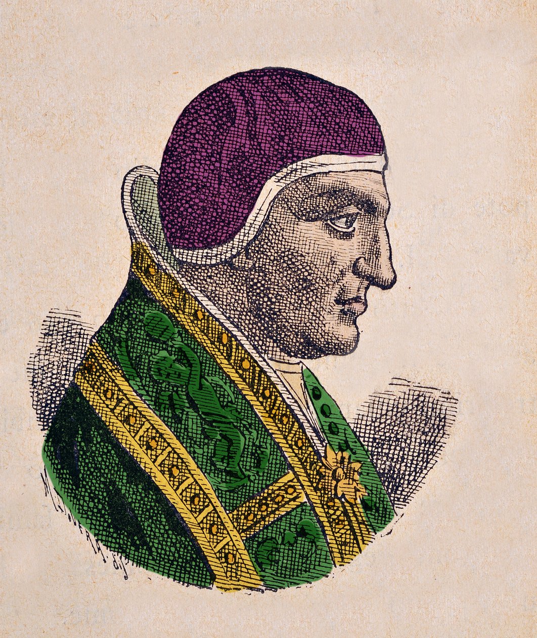 Portrait of Pope Agapetus II (946-955) by Italian School