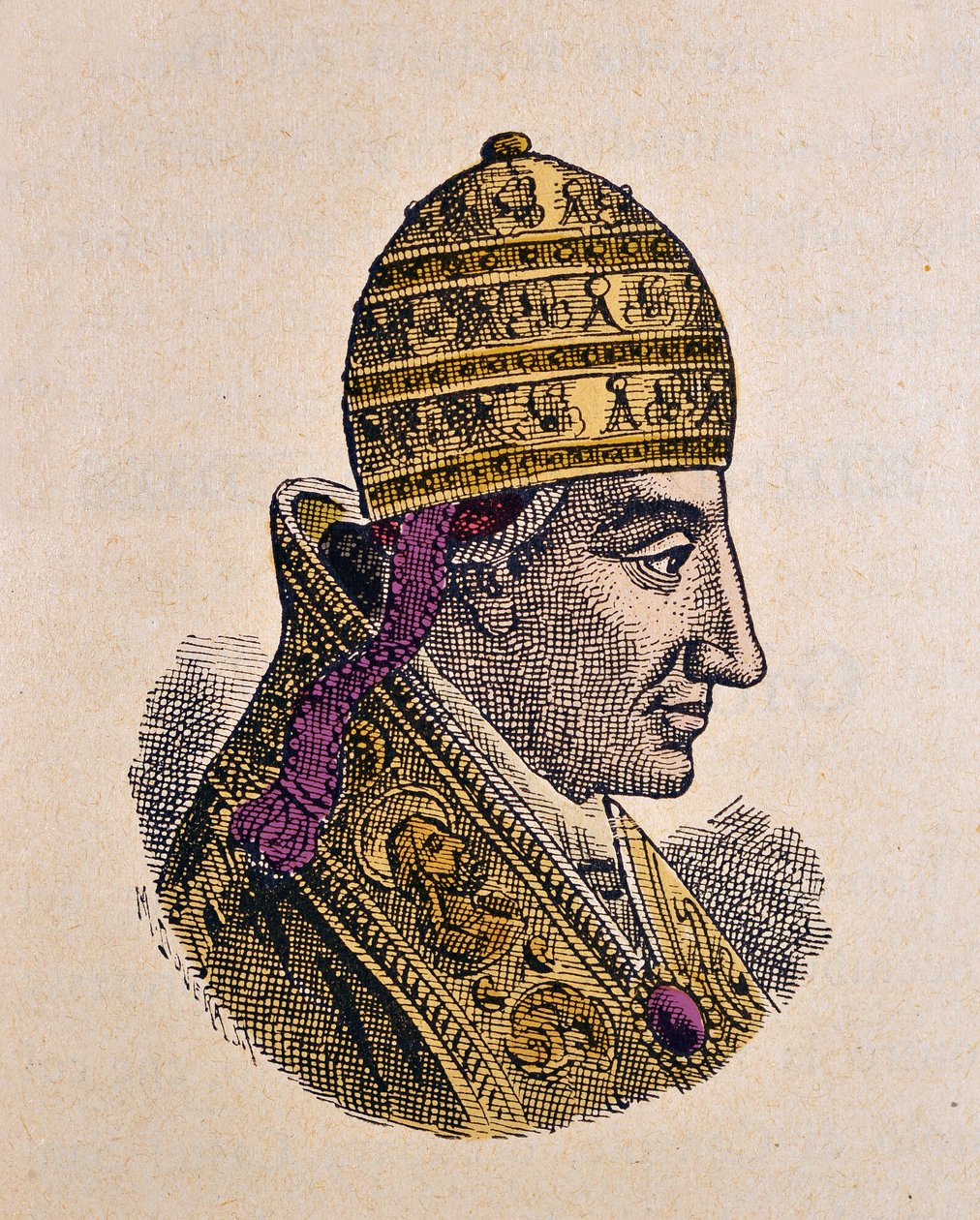 Portrait of Pope Benedict VII (974-983) by Italian School