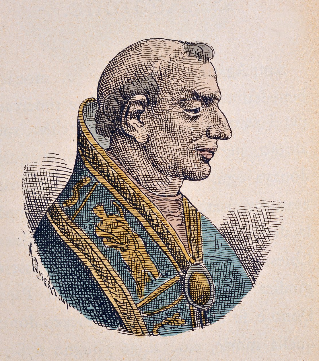 Portrait of Pope Donus (676-678) by Italian School