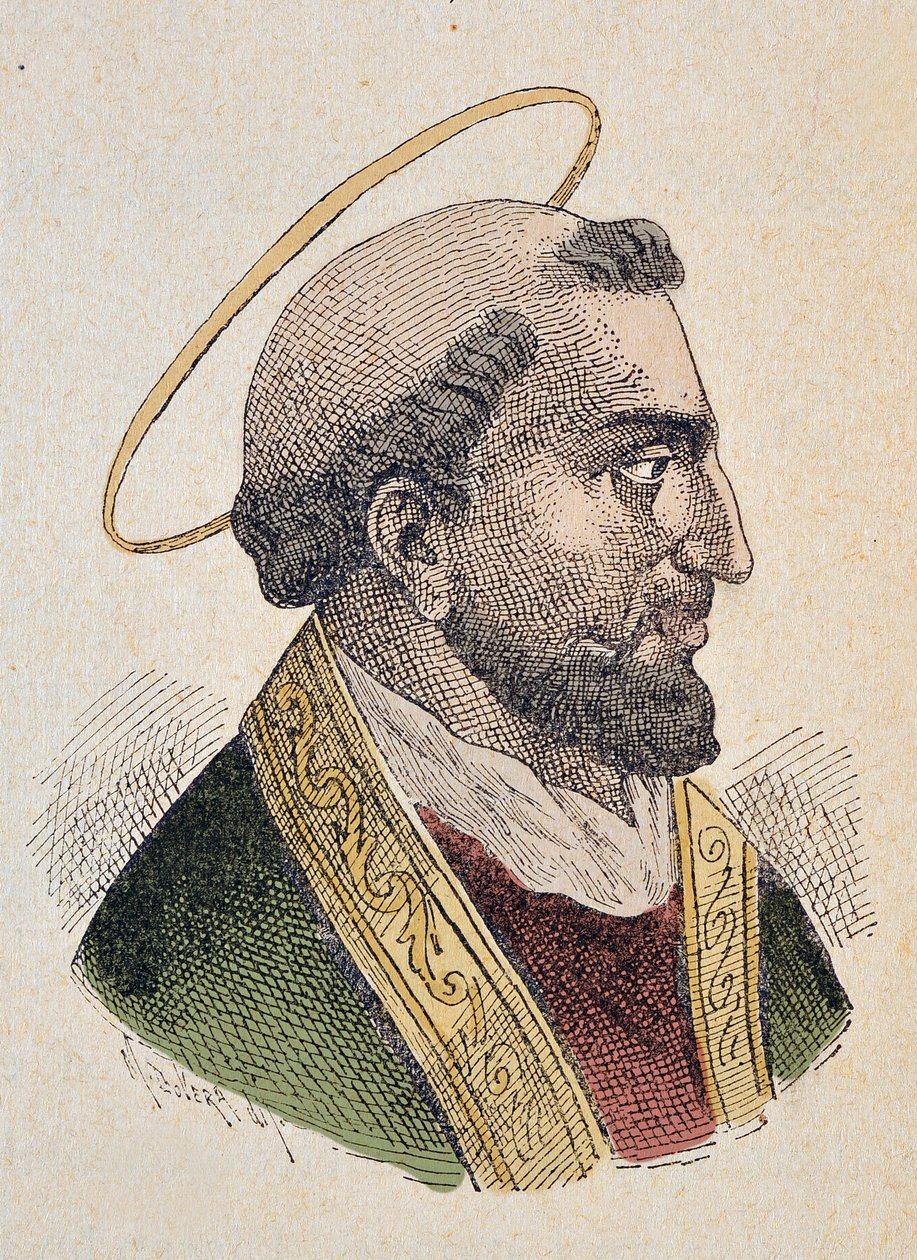 Portrait of Pope Evaristus I (97-107) by Italian School