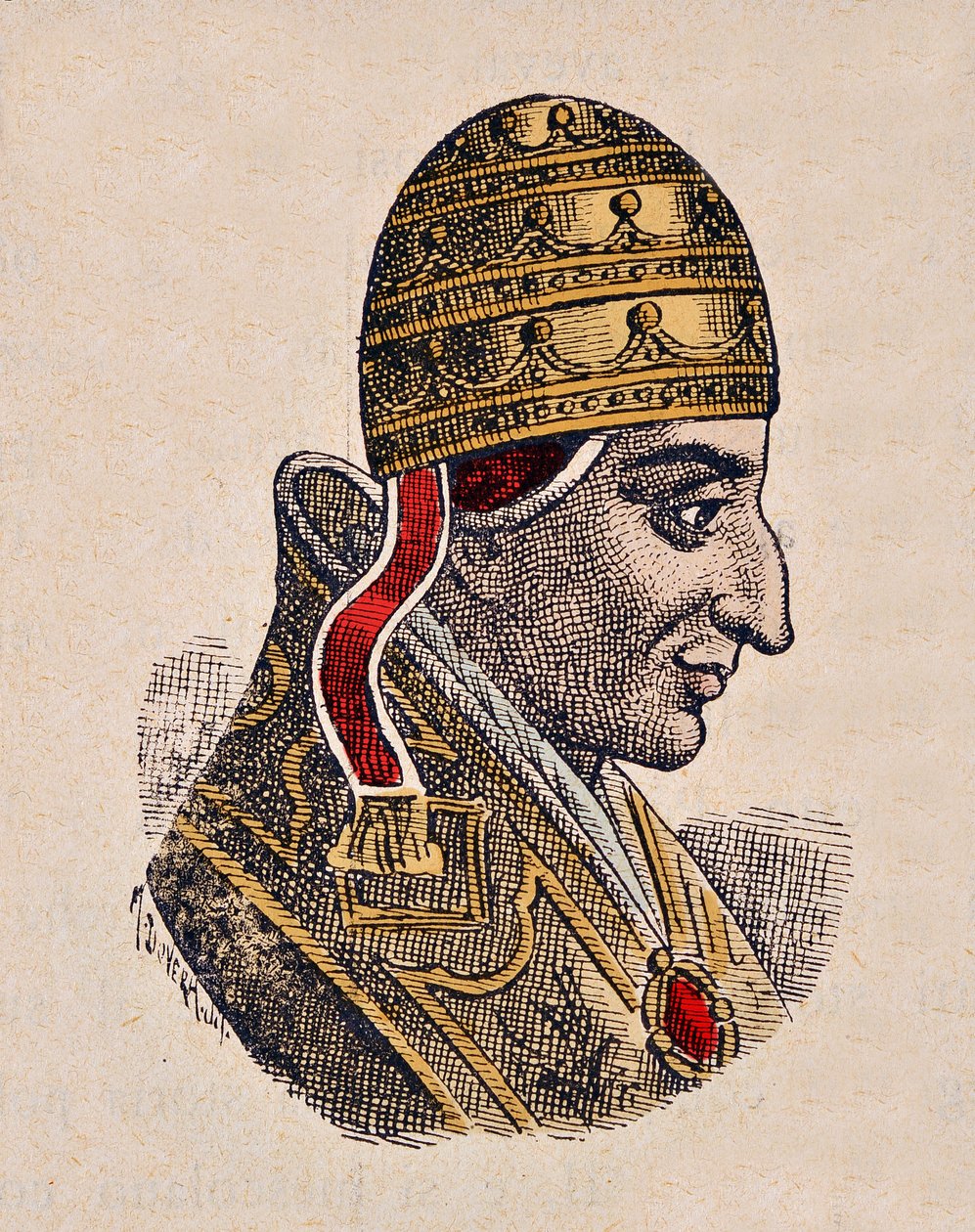 Portrait of Pope Jean XIV (983-984) by Italian School