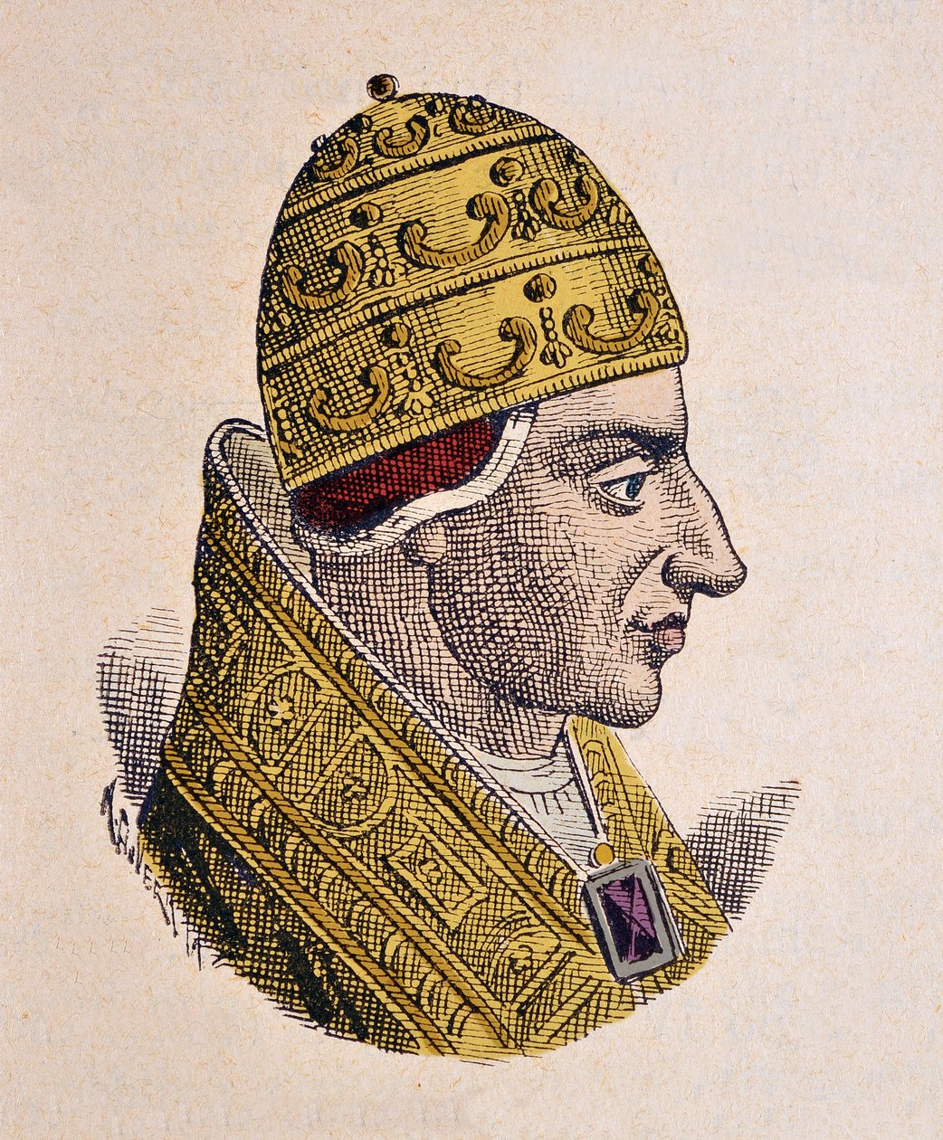 Portrait of Pope John XVII (1003) by Italian School