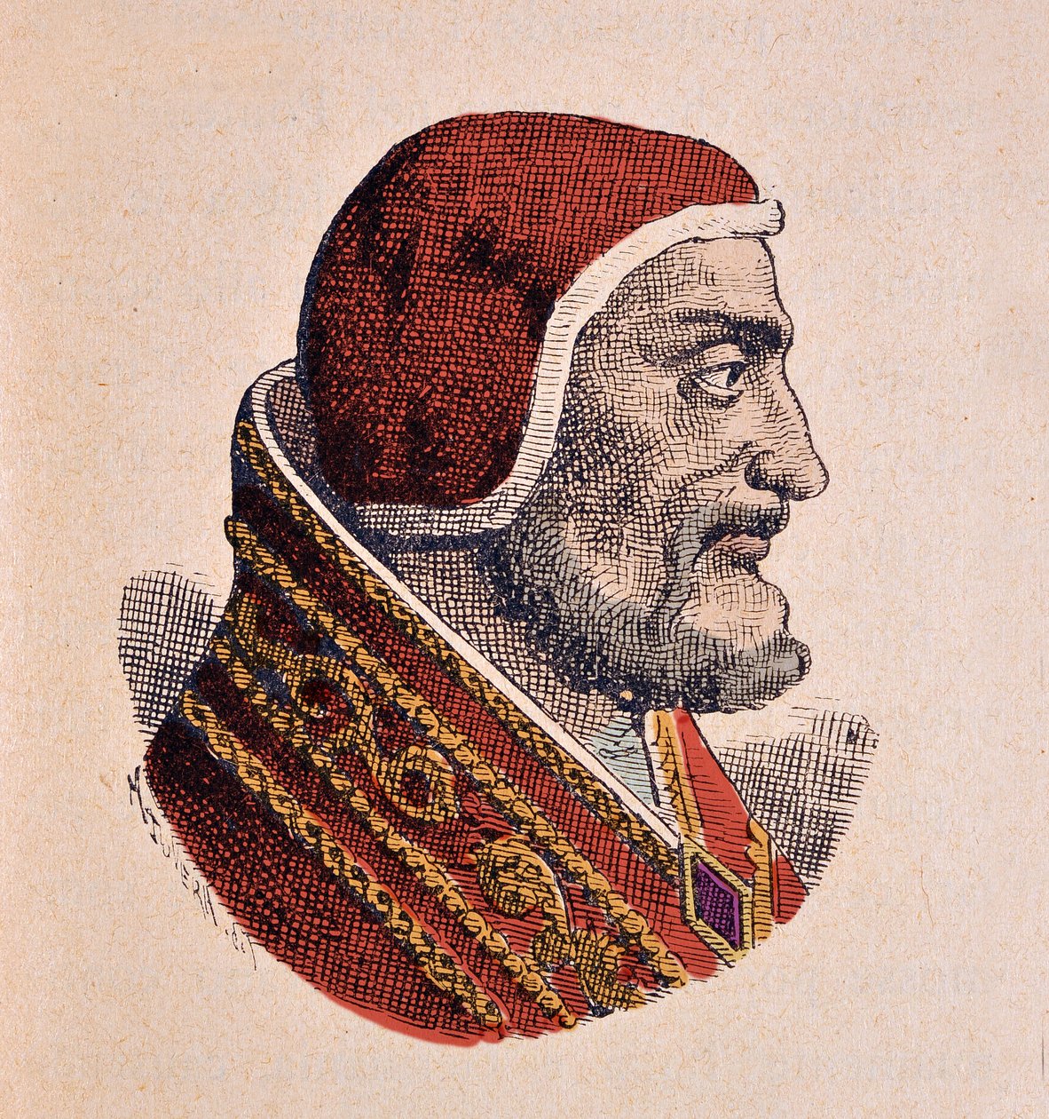 Portrait of Pope Jean XXI (1276-1277) by Italian School