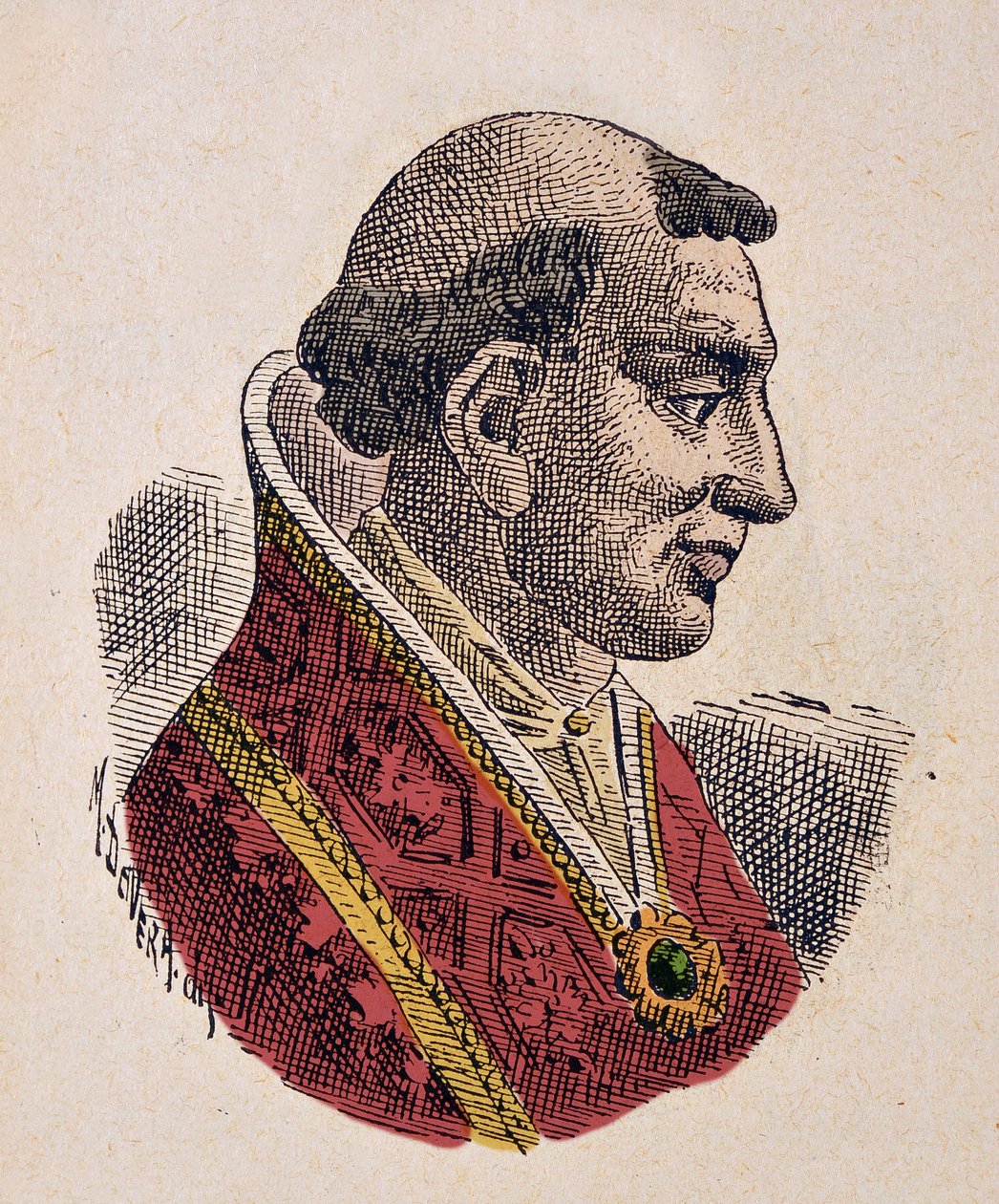 Portrait of Pope Leo VI (928-929) by Italian School