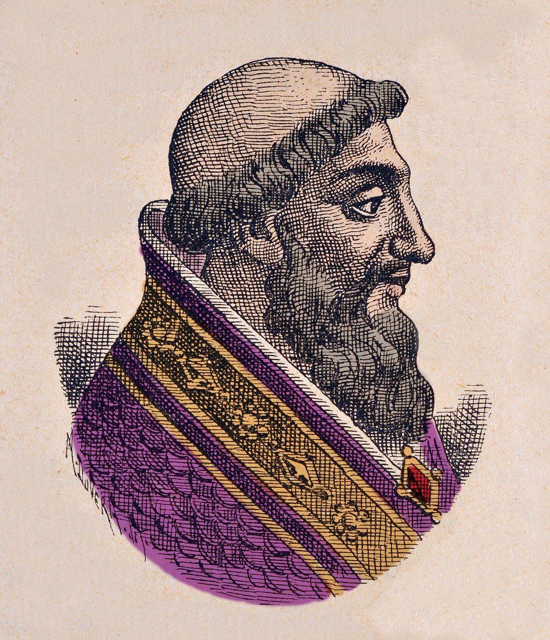 Portrait of Pope Victor II (1055-1057) by Italian School