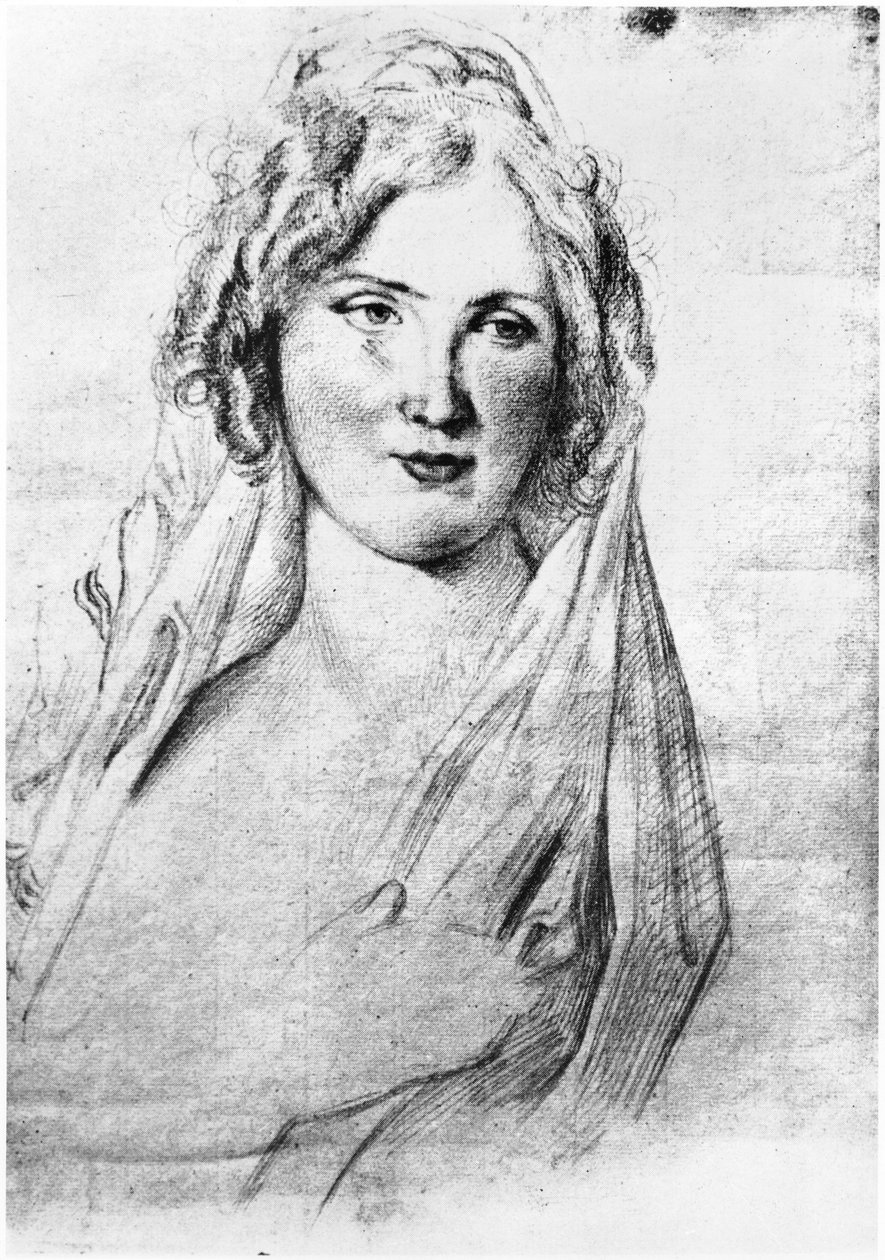 Portrait Presumed of Angela Pietragrua, Countess Simonetta, Mistress of the French Writer Stendhal, While He Was in Italy, Between September 1811 and 1815 by Italian School