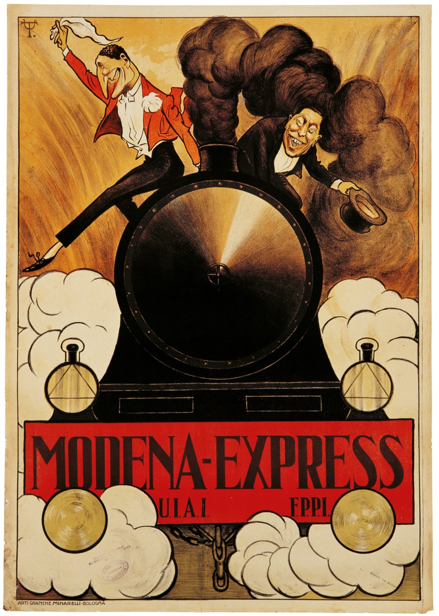Poster advertising the Modena Express by Italian School