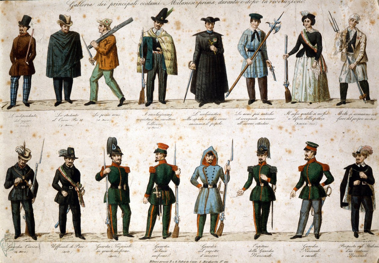 Risorgimento: The Five Days of Milan (18-22 March 1848) by Italian School