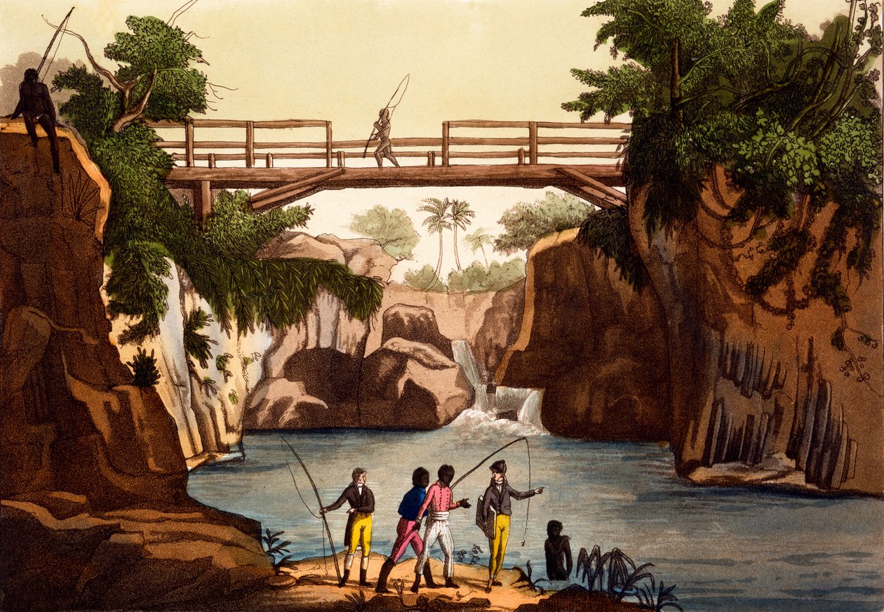 River Roccie near San Benedetto, Isle of Madagascar, from Costumi dei... by Giulio Ferrario, c.1820s-30s by Italian School
