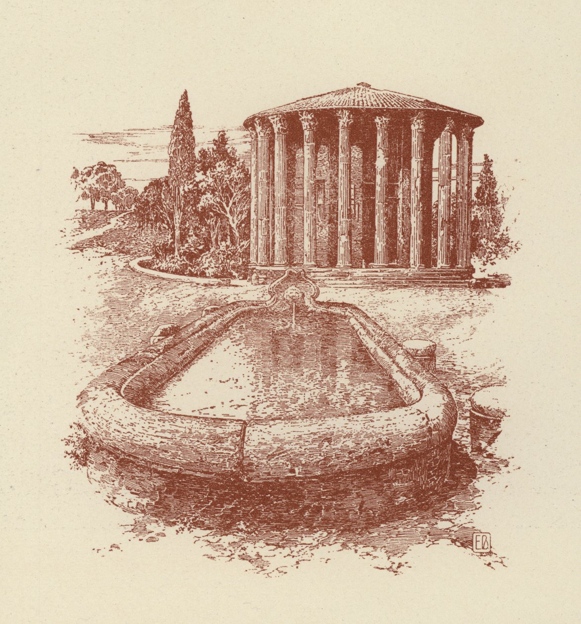 Rome, Temple of Vesta by Italian School
