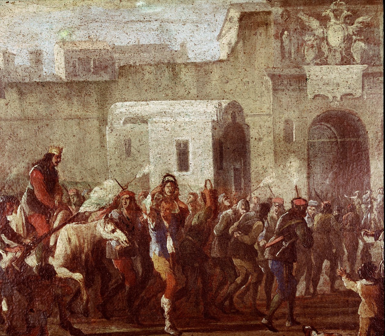 Scene of Punishment of Thieves at the Time of Masaniello (detail) by Italian School