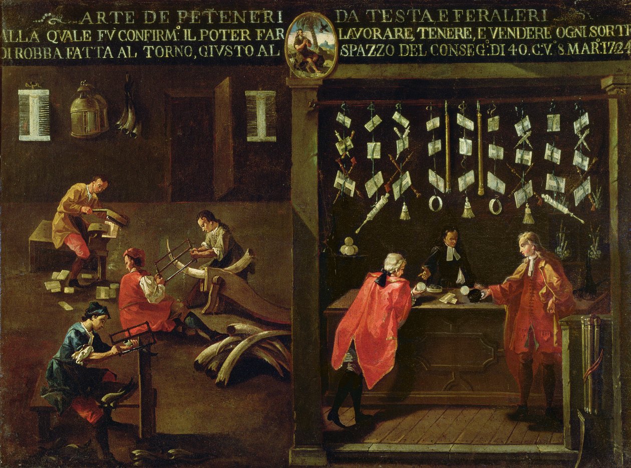 Sign of the Venetian Comb Makers Guild by Italian School
