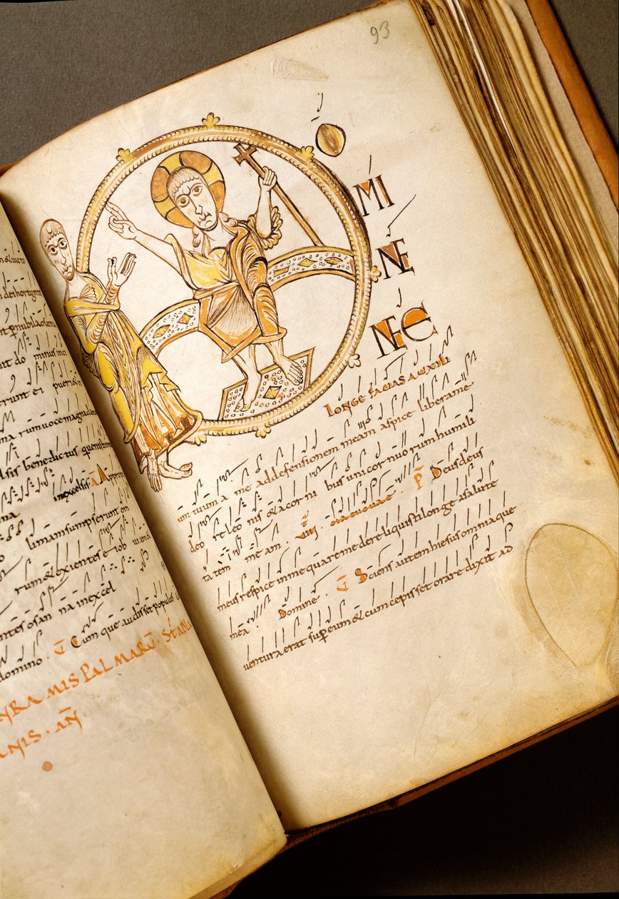 Singing Page with Neumes by Italian School