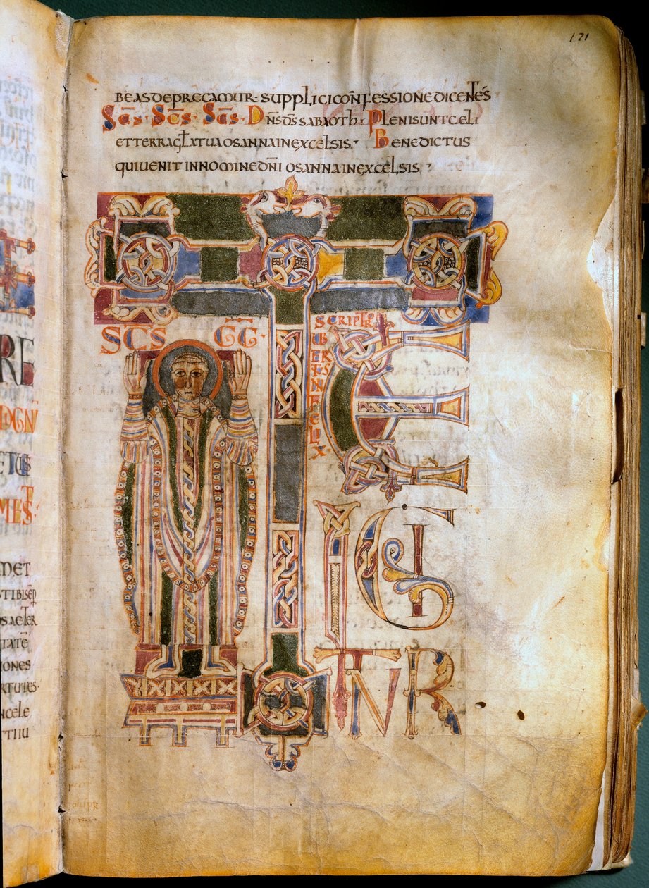 Te igitur Page of a Missal and Sacramental Representative by Italian School